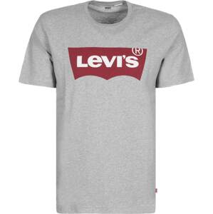 LEVI'S ® Tričko  sivá melírovaná / čerešňová / biela