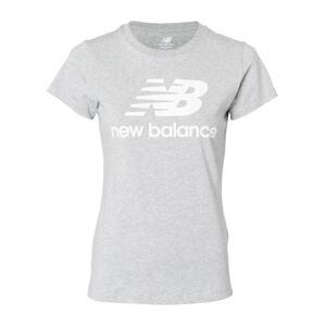 new balance Funkčné tričko  sivá melírovaná / biela