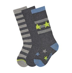 STERNTALER Ponožky  dymovo modrá / sivá / tmavosivá / kiwi