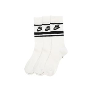 Nike Sportswear Ponožky 'Nike Sportswear Essential'  čierna / biela