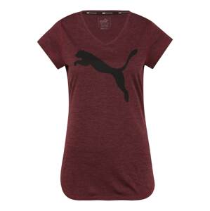 PUMA Funkčné tričko 'Heather Cat'  vínovo červená / čierna