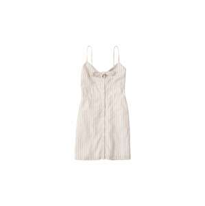Abercrombie & Fitch Šaty  svetlobéžová / biela