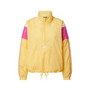 Nike Sportswear Funkčná bunda 'Heritage Half-Zip'  žltá / ružová / biela