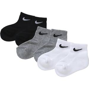 Nike Sportswear Ponožky 'Ankle'  sivá / čierna / biela