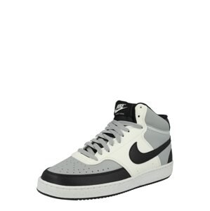 Nike Sportswear Členkové tenisky 'Court Vision Next Nature'  striebornosivá / čierna / biela