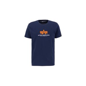 ALPHA INDUSTRIES Tričko  námornícka modrá / oranžová