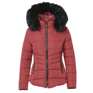 KOROSHI Zimná bunda  hrdzavo červená / čierna