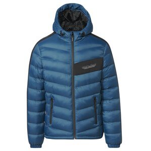 KOROSHI Zimná bunda  modrá / čierna / strieborná