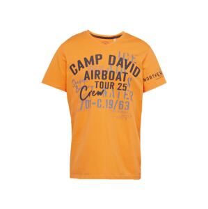 CAMP DAVID Tričko 'Alaska Ice Tour'  námornícka modrá / dymovo modrá / oranžová
