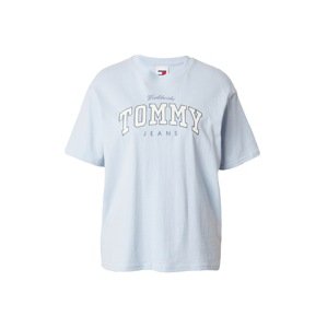 Tommy Jeans Tričko 'Varsity'  svetlomodrá / biela