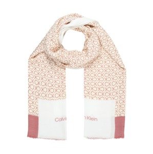 Calvin Klein Šál  béžová / ružová / biela