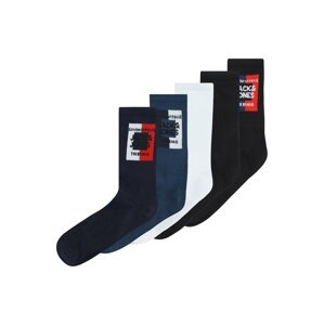 Jack & Jones Junior Ponožky  námornícka modrá / petrolejová / čierna / biela