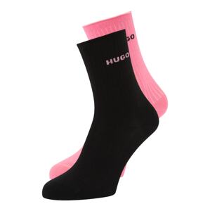 HUGO Ponožky  svetloružová / čierna