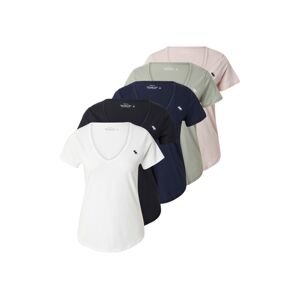Abercrombie & Fitch Tričko  námornícka modrá / pastelovo zelená / ružová / čierna / biela