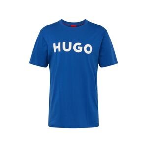 HUGO Tričko 'Dulivio'  kráľovská modrá / biela
