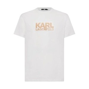 Karl Lagerfeld Tričko  šampanské / biela