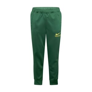 Nike Sportswear Nohavice  žltá / tmavozelená