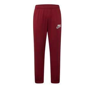 Nike Sportswear Nohavice  sivá / červená
