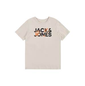 Jack & Jones Junior Tričko 'COMMERCIAL'  tmelová / oranžová / čierna