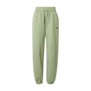 Nike Sportswear Nohavice 'PHOENIX FLEECE'  zelená / čierna