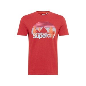 Superdry Tričko  zmiešané farby / červená