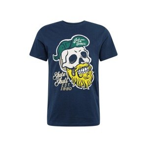 JACK & JONES Tričko  nebielená / námornícka modrá / žltá / zelená / biela