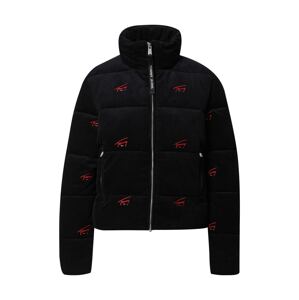 Tommy Jeans Prechodná bunda  svetločervená / čierna