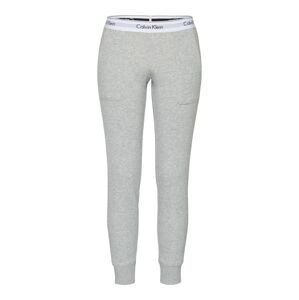 Calvin Klein Underwear Pyžamové nohavice 'Bottom'  sivá melírovaná / čierna / biela