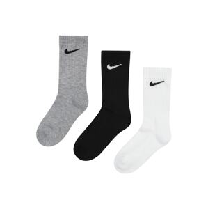 Nike Sportswear Ponožky 'Crew'  sivá melírovaná / čierna / biela