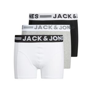 Jack & Jones Junior Nohavičky  sivá / čierna / biela