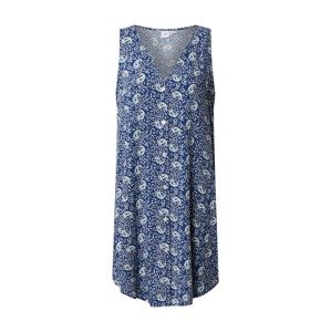 GAP Šaty 'V-SL BTN SHFT DRESS'  dymovo modrá / svetlomodrá / biela