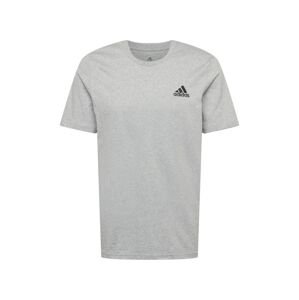 ADIDAS SPORTSWEAR Funkčné tričko 'Essentials Embroidered Small Logo'  sivá melírovaná / čierna