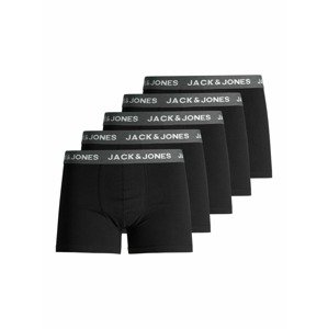 JACK & JONES Boxerky 'Huey'  sivá / čierna / biela