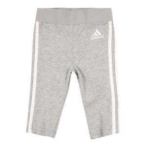 ADIDAS SPORTSWEAR Športové nohavice 'Essentials 3 Stripes'  sivá / biela