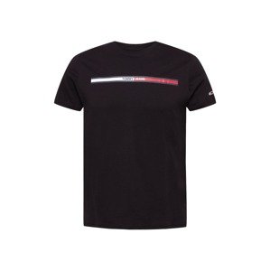 Tommy Jeans Tričko 'Essential'  červená / čierna / biela