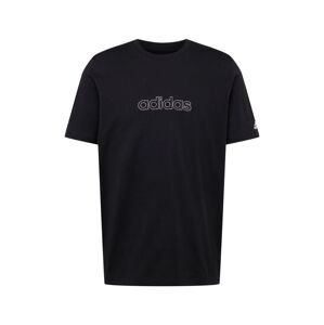 ADIDAS SPORTSWEAR Funkčné tričko 'Embroidery Linear Graphic'  čierna / biela