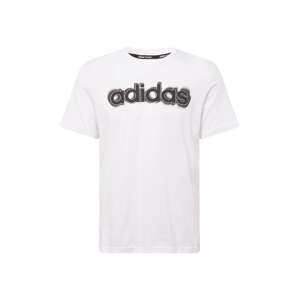 ADIDAS SPORTSWEAR Funkčné tričko 'Aeroready Workout Silicone Print Linear Logo'  tmavosivá / čierna / biela