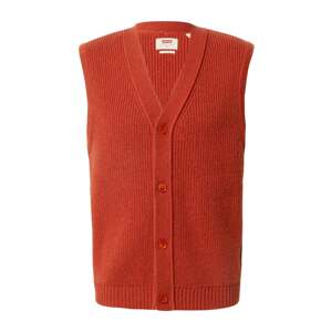 LEVI'S ® Kardigán 'Rincon Button Down Vest'  hrdzavo červená