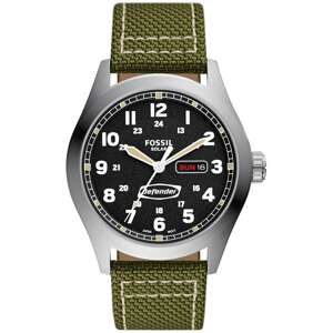 FOSSIL Analógové hodinky  zelená / čierna / strieborná / biela