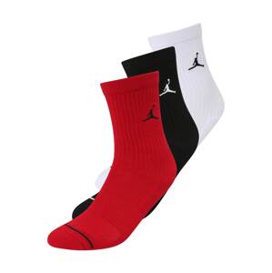 Jordan Športové ponožky  červená / čierna / biela