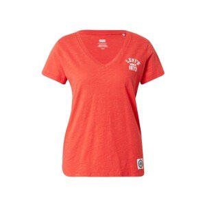 LEVI'S ® Tričko  oranžovo červená / biela