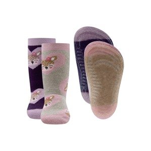 EWERS Ponožky  sivá / fialová / tmavofialová / biela