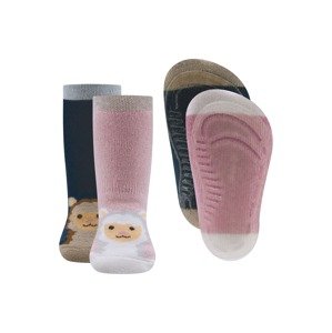 EWERS Ponožky  béžová / tmavomodrá / ružová / biela