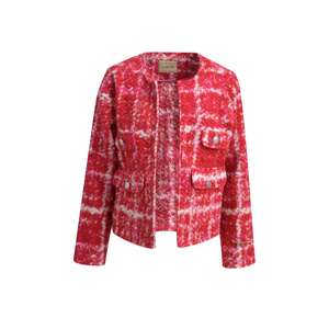 Smith&Soul Prechodná bunda  ružová / červená / biela