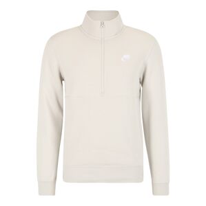 Nike Sportswear Mikina 'Club'  svetlobéžová / biela