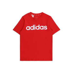 ADIDAS SPORTSWEAR Funkčné tričko 'Essentials Linear'  červená / biela
