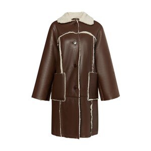 DreiMaster Vintage Zimný kabát  hnedá / biela