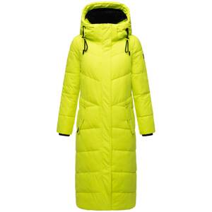 NAVAHOO Zimný kabát 'Hingucker XIV'  neónovo zelená / čierna