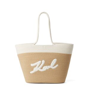 Karl Lagerfeld Plážová taška  krémová / farba ťavej srsti