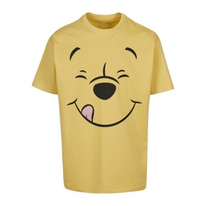 MT Upscale Tričko 'Disney 100 Winnie Pooh Face'  citrónová / svetloružová / čierna